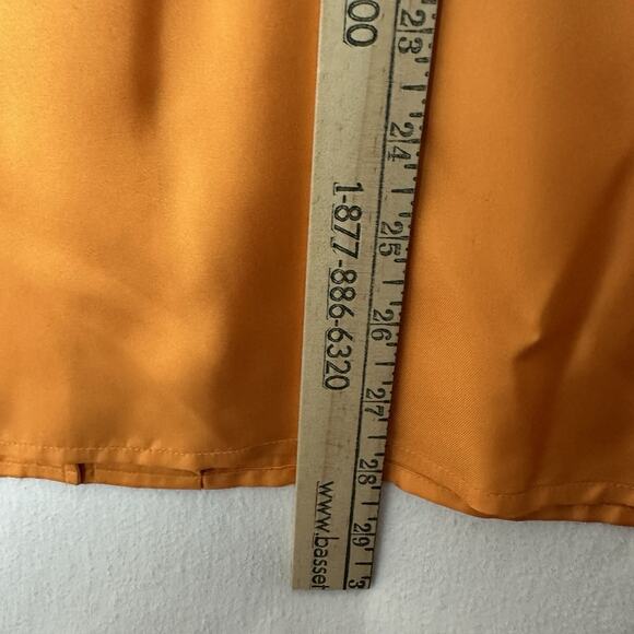 Jones New York 100% Silk Button Front Blouse XL Orange Sherbet Shirt NWT NOS Y2K - Picture 7 of 14